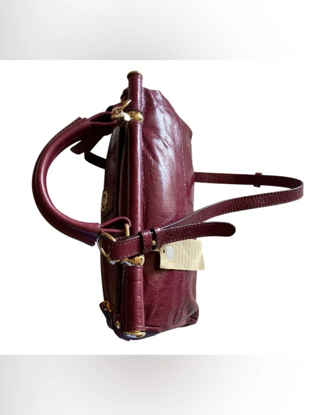 ROBERTO CAVALLI Burgundy Leather NWT Handbag